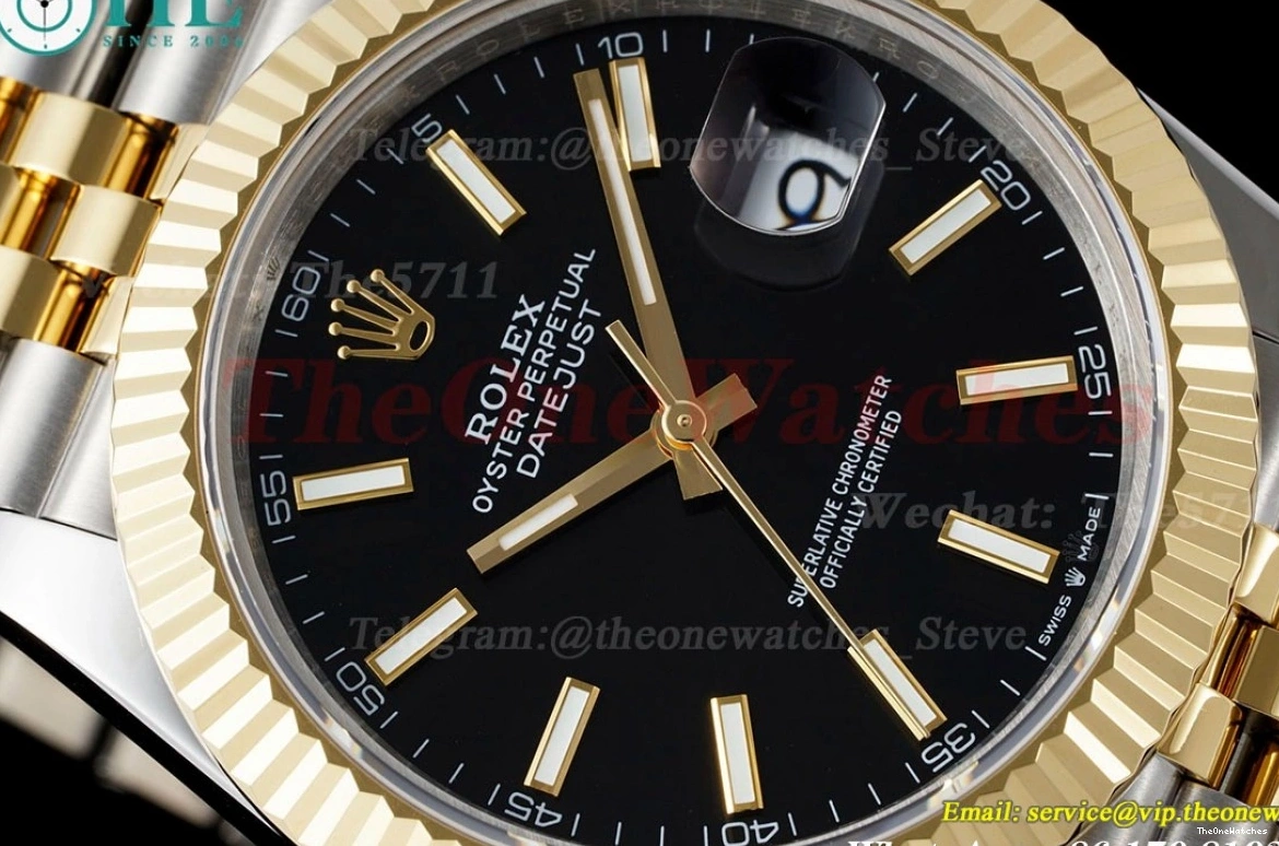 Datejust GMF Black 41mm SS Stk 126333 VR3235 YG 0219